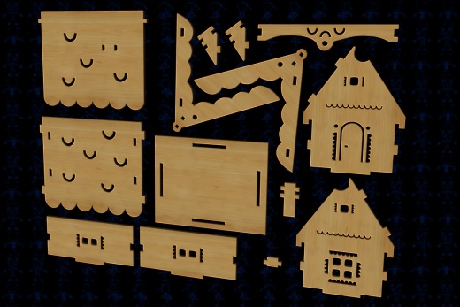 小木屋拼装模型3D图纸 Solidworks2018 附多种格式缩略图